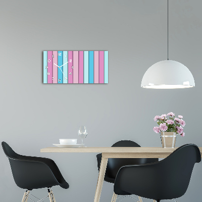 Horloge horizontale Rayures colorées