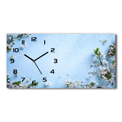 Horloge horizontale Fond de fleurs de cerisier