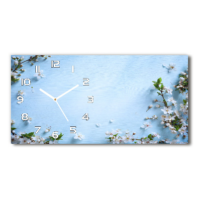 Horloge horizontale Fond de fleurs de cerisier