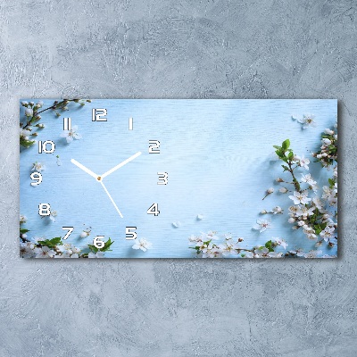 Horloge horizontale Fond de fleurs de cerisier