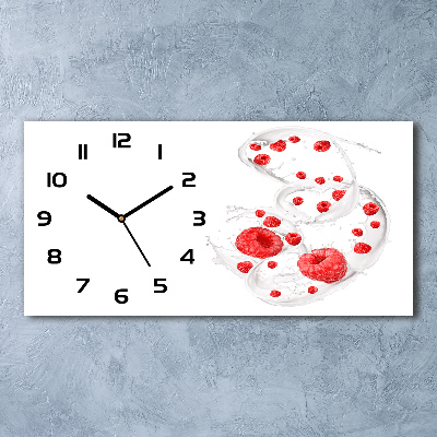 Horloge horizontale Framboises au lait