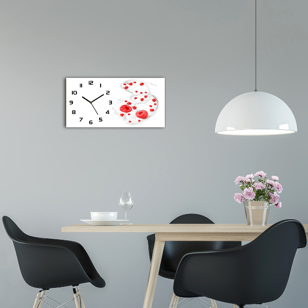 Horloge horizontale Framboises au lait