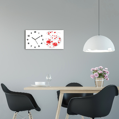Horloge horizontale Framboises au lait