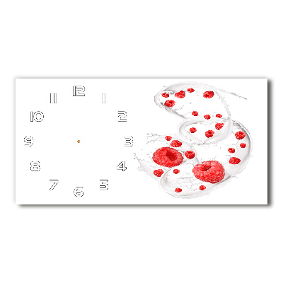Horloge horizontale Framboises au lait