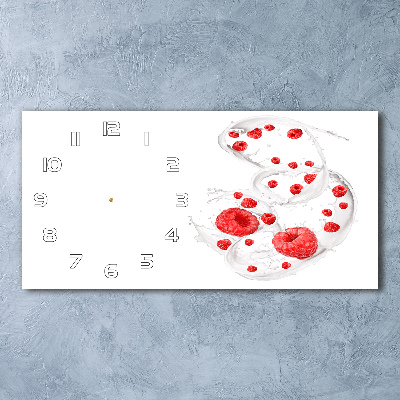 Horloge horizontale Framboises au lait
