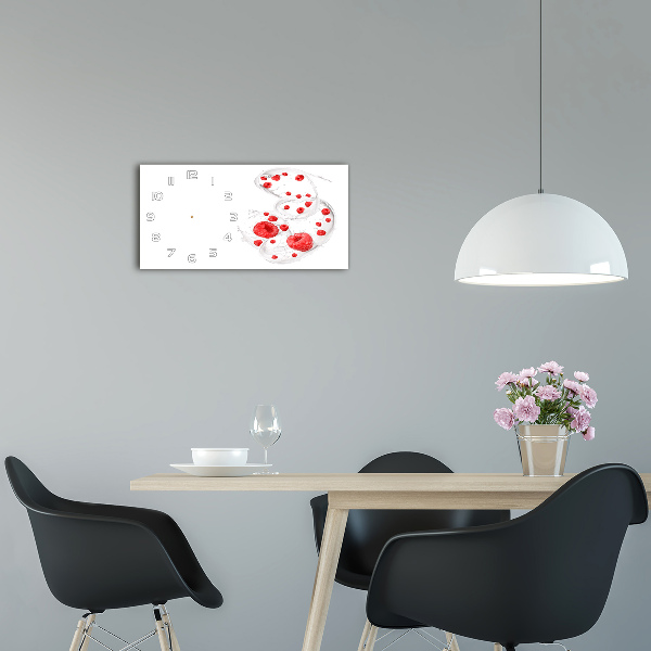 Horloge horizontale Framboises au lait