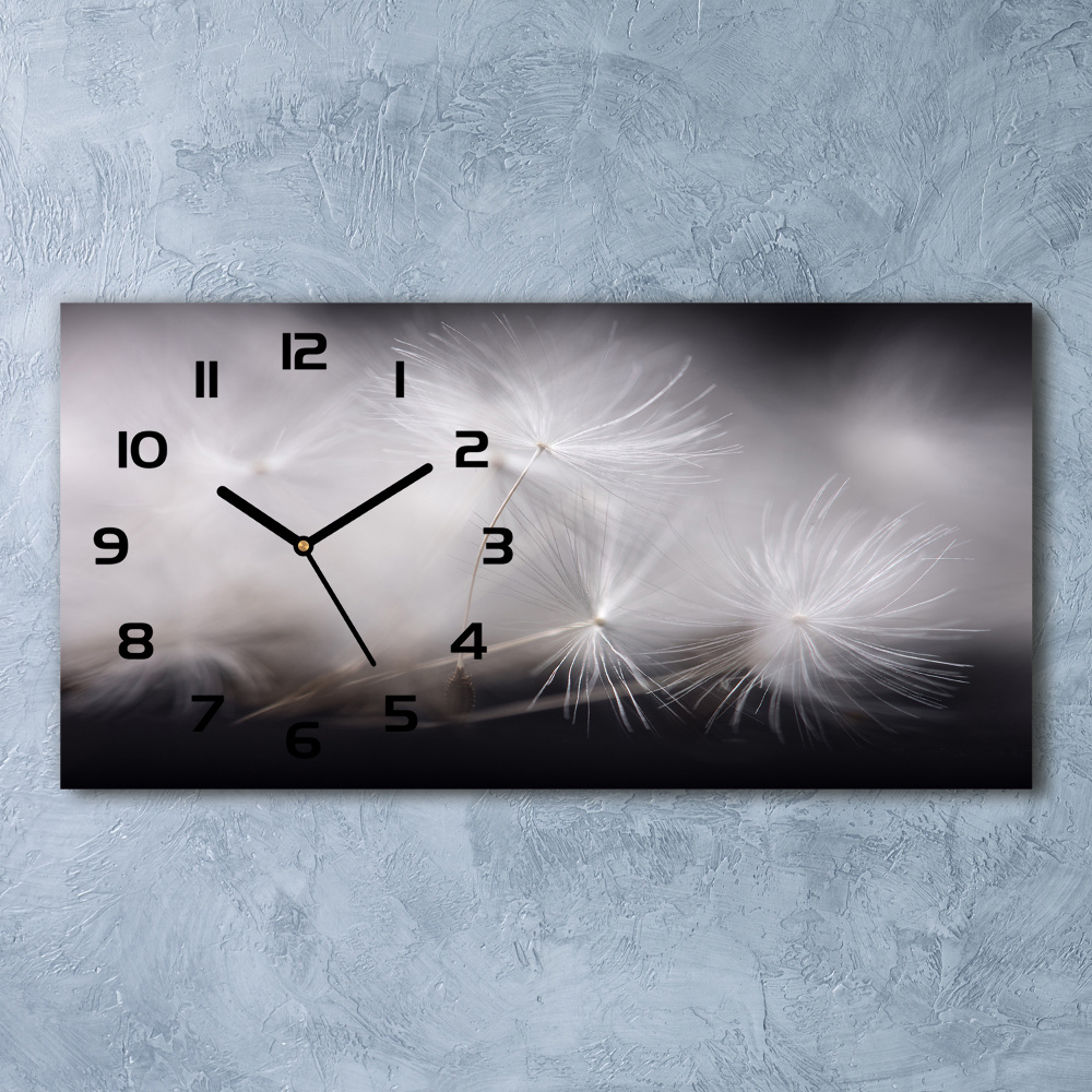 Horloge rectangulaire horizontale Graines de pissenlit