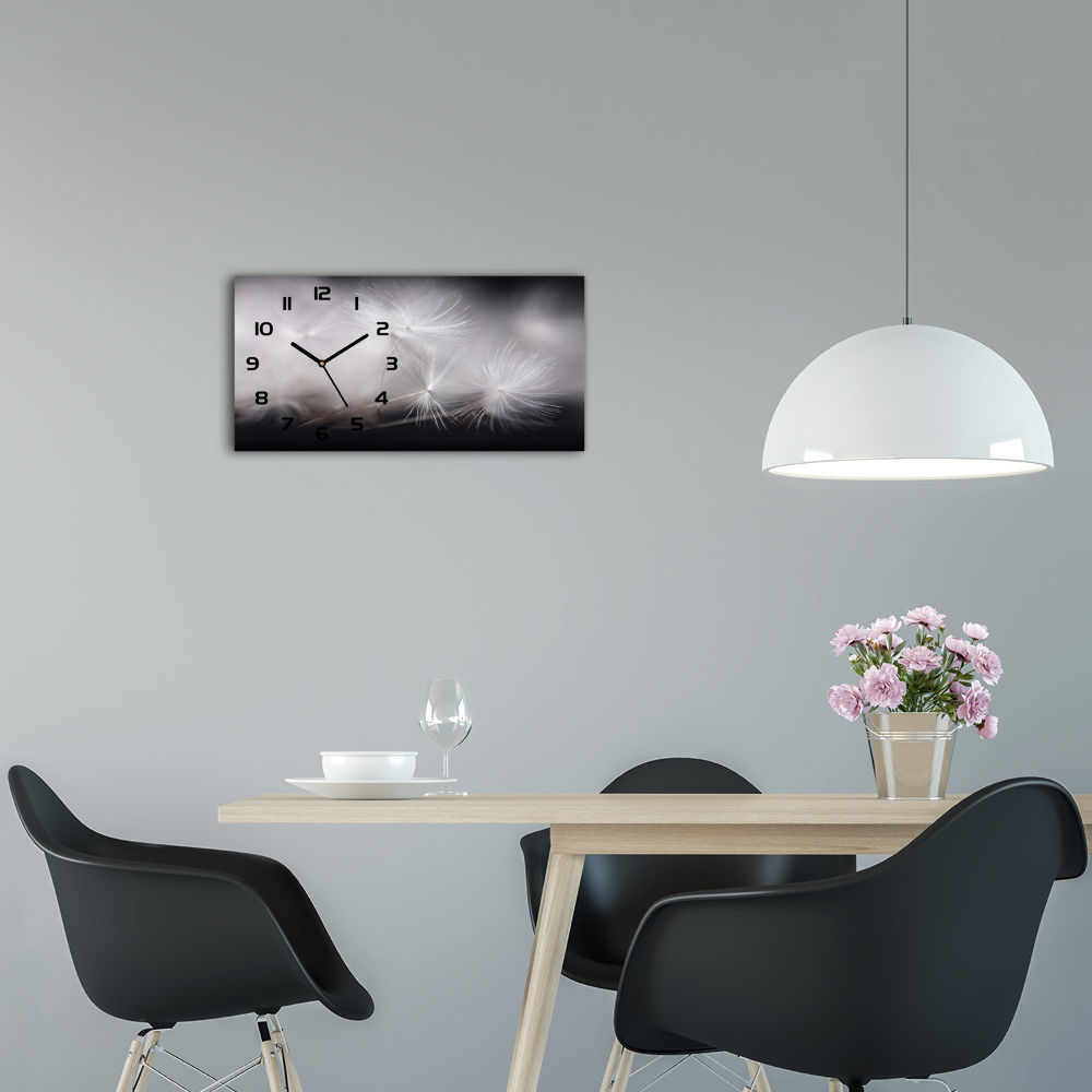 Horloge rectangulaire horizontale Graines de pissenlit