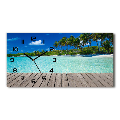 Horloge horizontale Plage tropicale