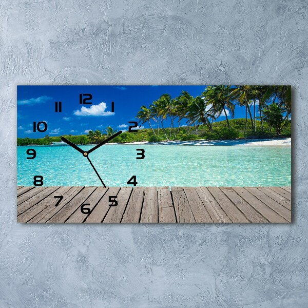 Horloge horizontale Plage tropicale