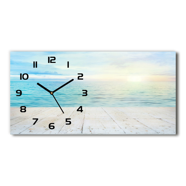 Horloge rectangulaire horizontale Mer