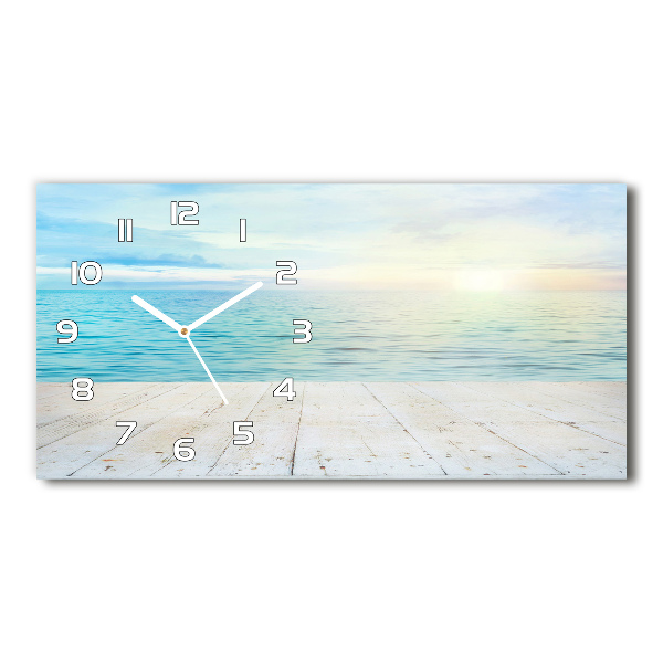 Horloge rectangulaire horizontale Mer