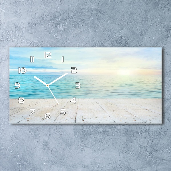 Horloge rectangulaire horizontale Mer