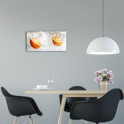 Horloge rectangulaire horizontale Oranges sous l'eau