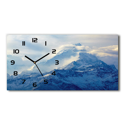 Horloge murale horizontale Sommet de montagne