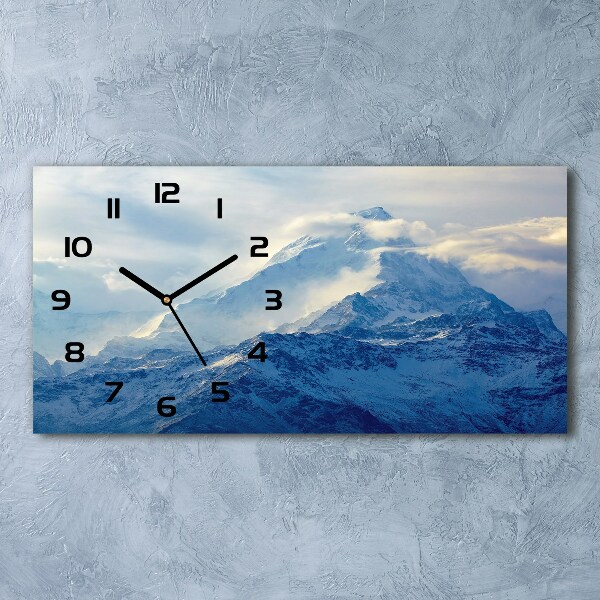 Horloge murale horizontale Sommet de montagne