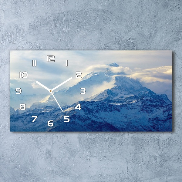 Horloge murale horizontale Sommet de montagne