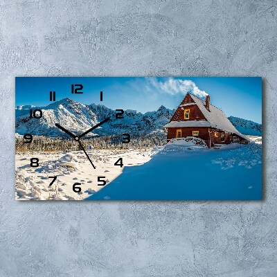 Horloge murale horizontale Maison de montagne