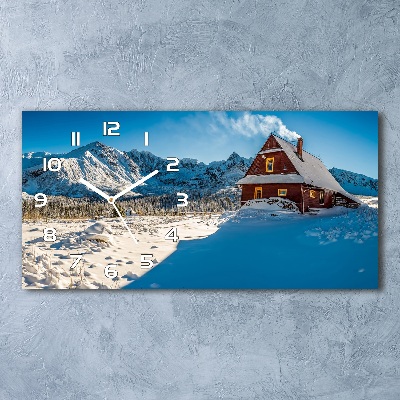 Horloge murale horizontale Maison de montagne