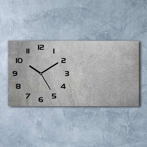 Horloge murale horizontale Mur gris