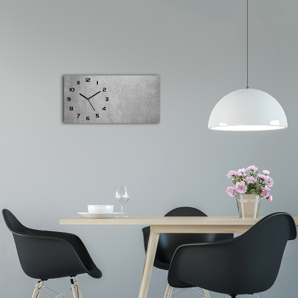 Horloge murale horizontale Mur gris