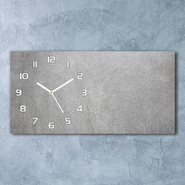 Horloge murale horizontale Mur gris