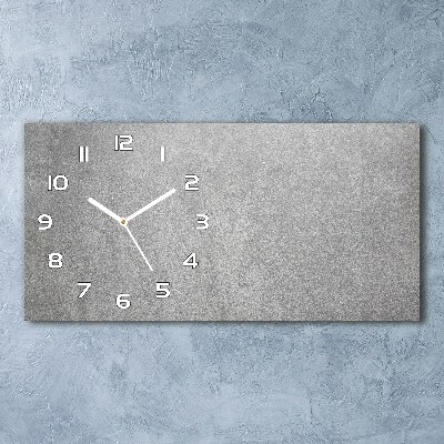 Horloge murale horizontale Mur gris