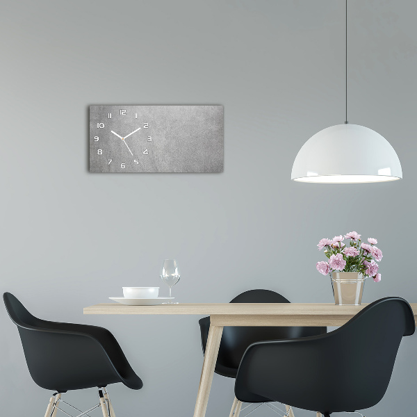 Horloge murale horizontale Mur gris