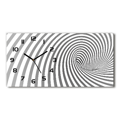 Horloge rectangulaire horizontale Spirale rayée