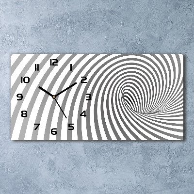 Horloge rectangulaire horizontale Spirale rayée