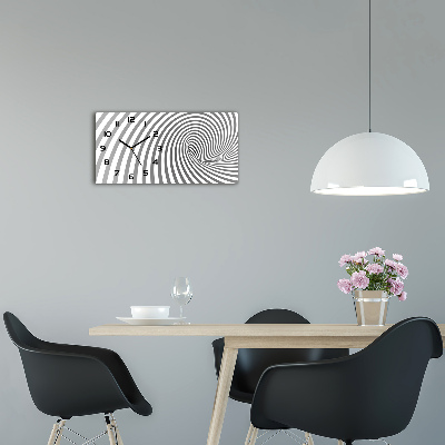 Horloge rectangulaire horizontale Spirale rayée