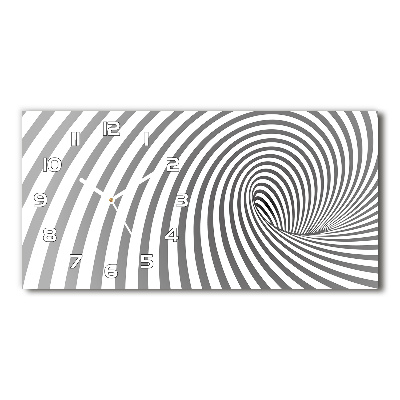 Horloge rectangulaire horizontale Spirale rayée