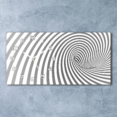 Horloge rectangulaire horizontale Spirale rayée