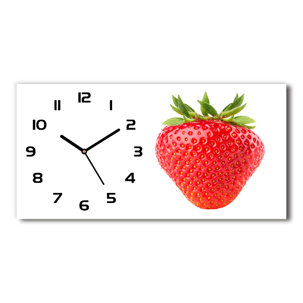 Horloge rectangulaire horizontale Fraise