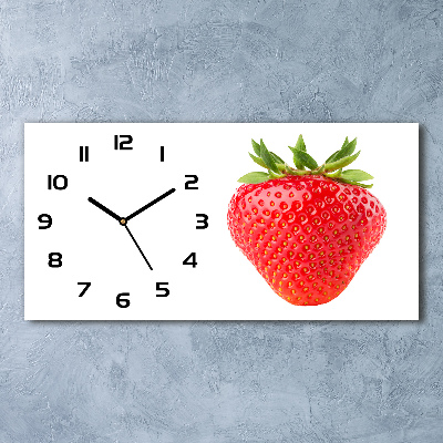 Horloge rectangulaire horizontale Fraise