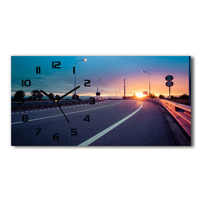 Horloge horizontale Route