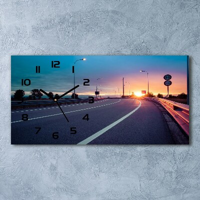 Horloge horizontale Route
