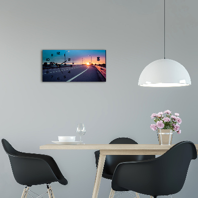 Horloge horizontale Route