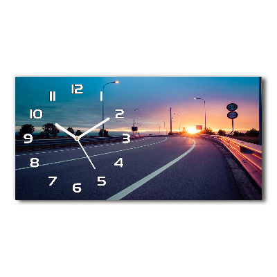 Horloge horizontale Route