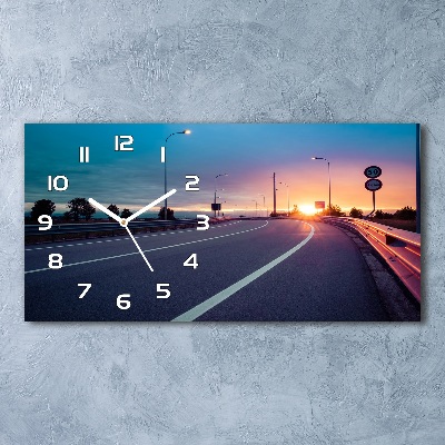 Horloge horizontale Route
