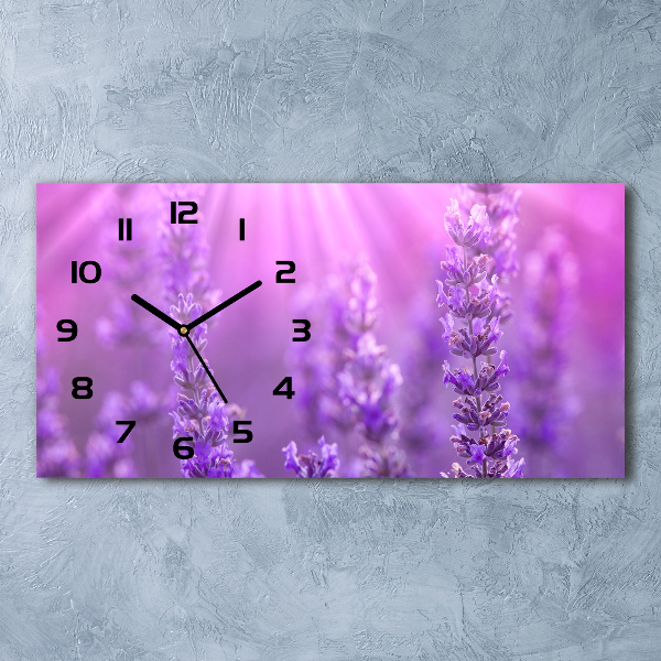 Horloge murale horizontale Lavande