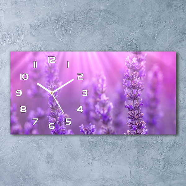 Horloge murale horizontale Lavande