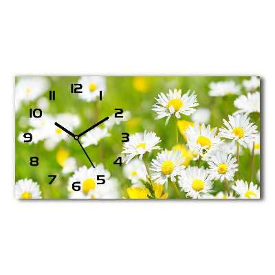 Horloge murale horizontale Marguerites