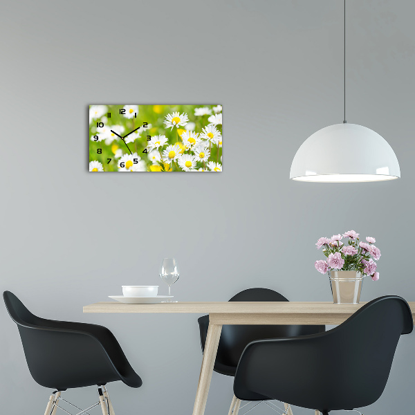 Horloge murale horizontale Marguerites