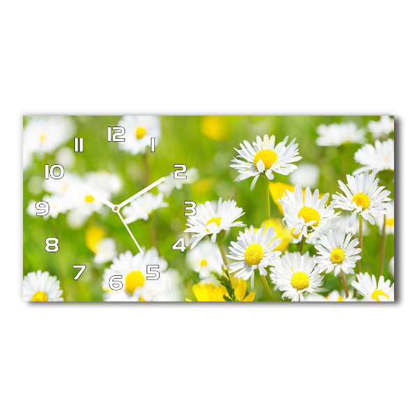 Horloge murale horizontale Marguerites