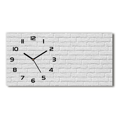 Horloge rectangulaire horizontale Pierre blanche
