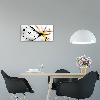 Horloge horizontale en verre Fleur abstraite