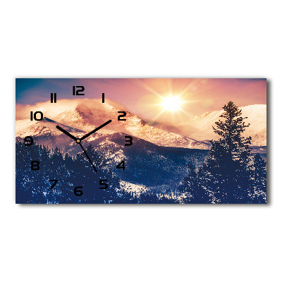 Horloge murale horizontale Montagnes du Colorado