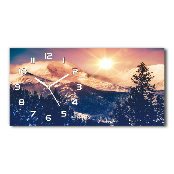 Horloge murale horizontale Montagnes du Colorado
