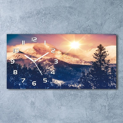 Horloge murale horizontale Montagnes du Colorado